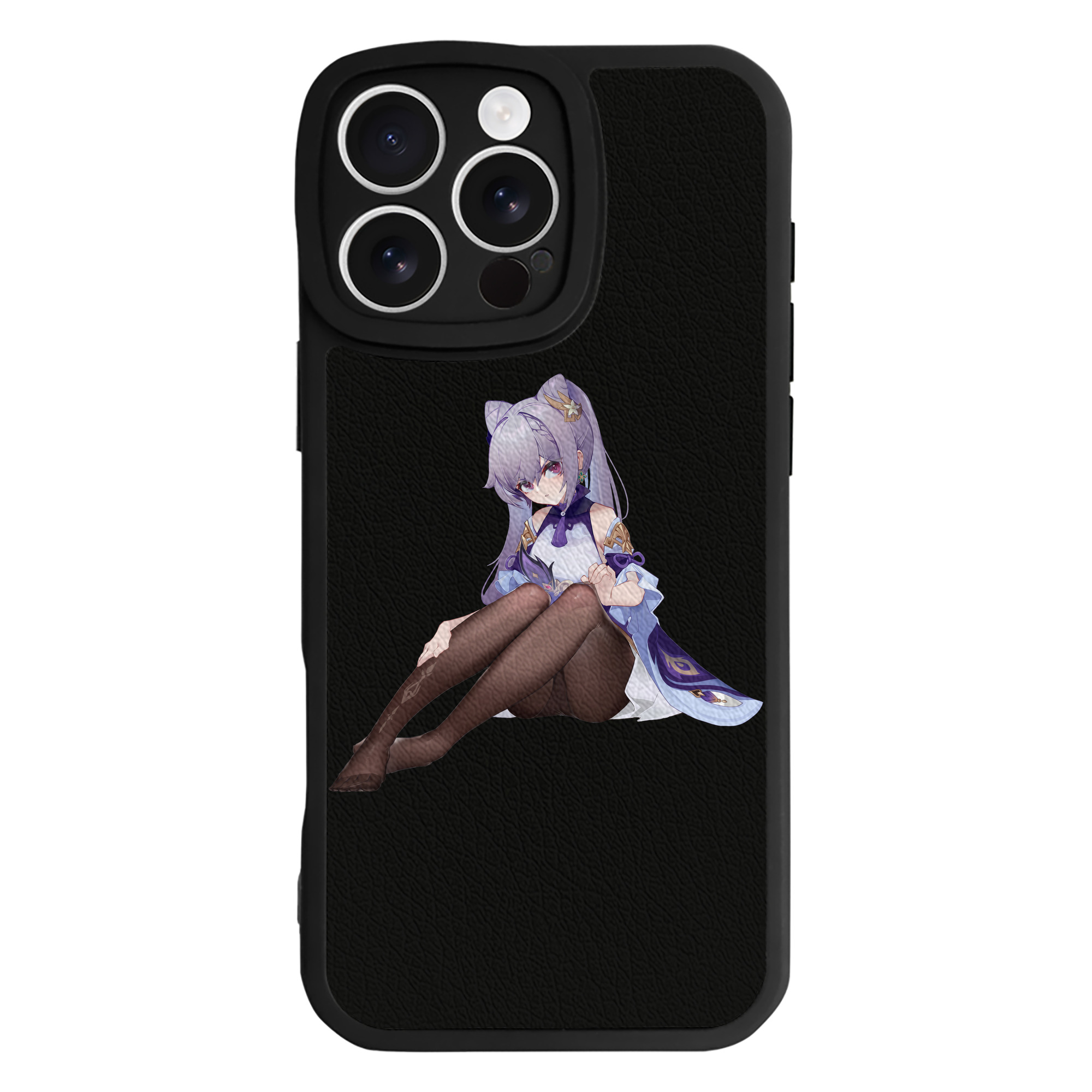 げんし神 刻晴 こくせい genshin Kokusei 【iPhone 16シリーズ対応】シリコンスマホケース（レザー調） 材質：シリコン